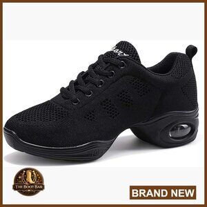 Women's Lace-up Dance Sneakers Platform Athletic Shoes Jazz Tap
